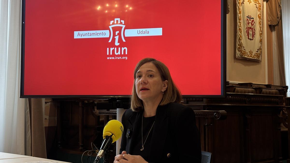 Cristina Laborda durante la comparecencia de esta mañana