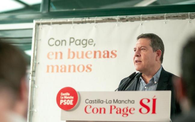 Emiliano García-Page durante un acto en la pasada campaña.