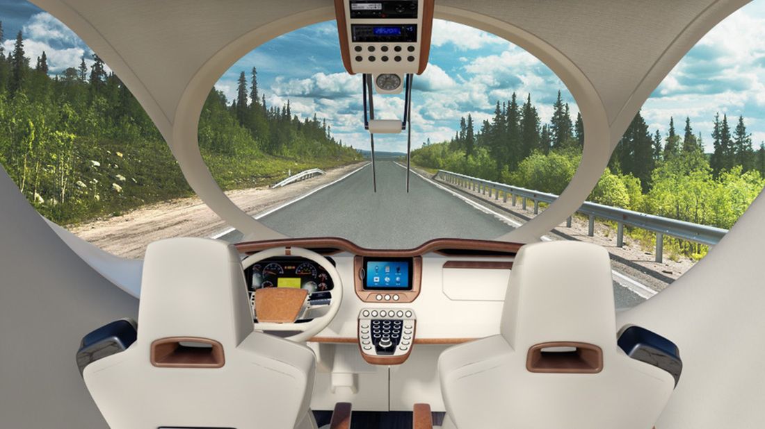 La cabina es espaciosa y cuenta con cómodos asientos.