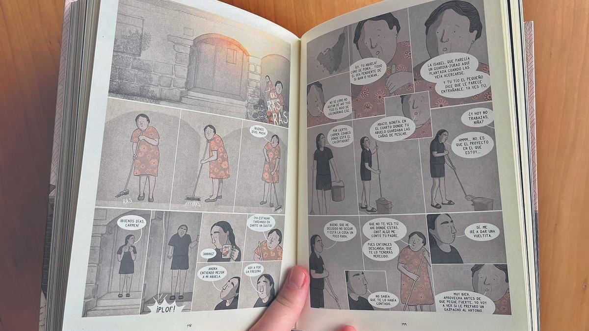 Imagen de unas páginas de la novela gráfica de Marta Kayser