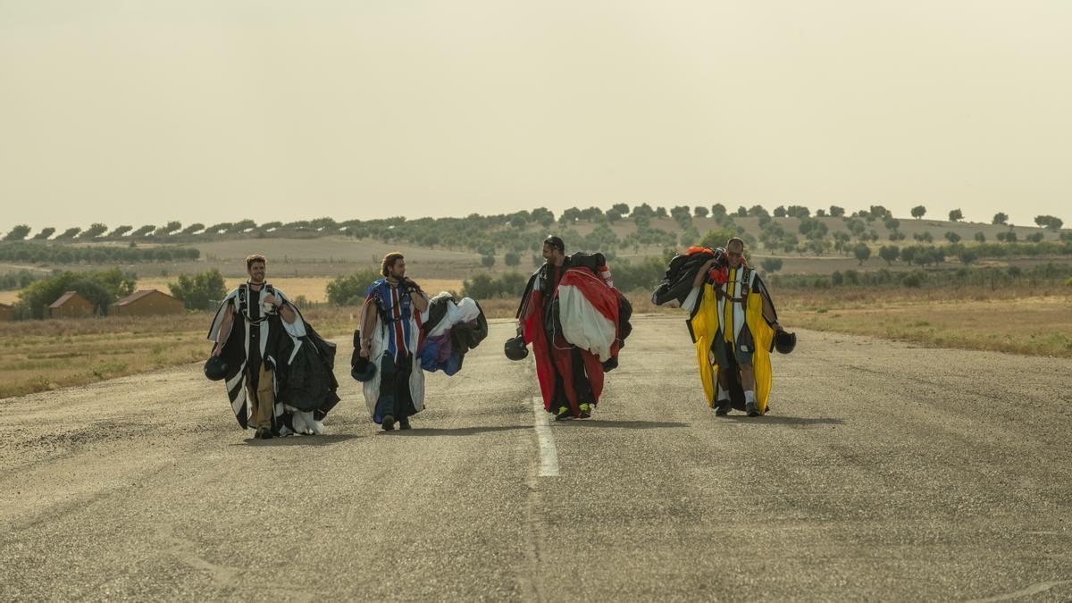 Momentos en la grabación de la película 'La fiera'.