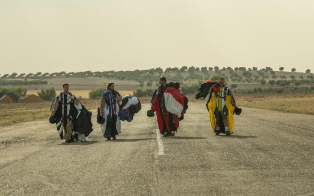 Momentos en la grabación de la película 'La fiera'.