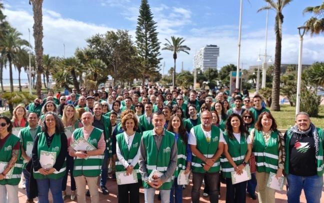 Antonio Maíllo y el equipo de Por Andalucía, donde habría que hacer sitio a Podemos.