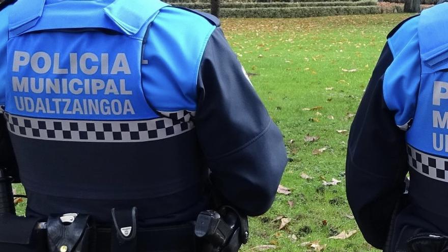 Agentes de la Policía Municipal de Pamplona.