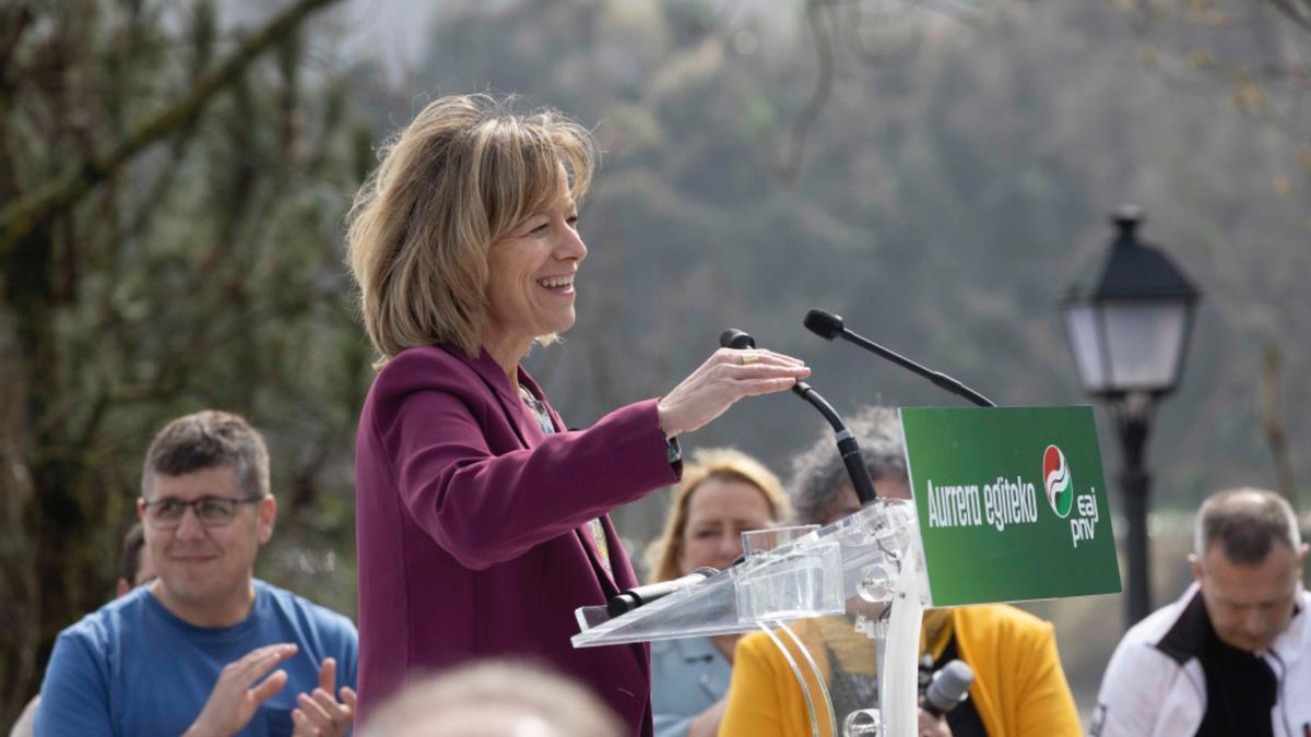 Eider Mendoza, en el acto del PNV de Gipuzkoa de este domingo