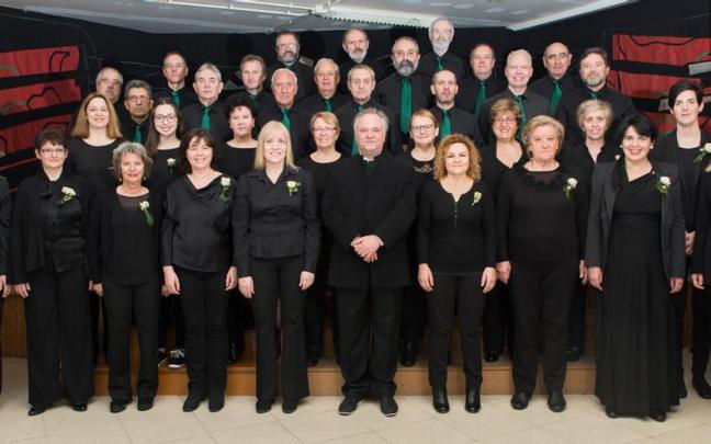 Foto de los cantores del coro Ametsa, una de las agrupaciones que participará en el encuentro del viernes. / FOTO GOVER Foto de los cantores del coro Ametsa, una de las agrupaciones que participará en el encuentro del viernes.