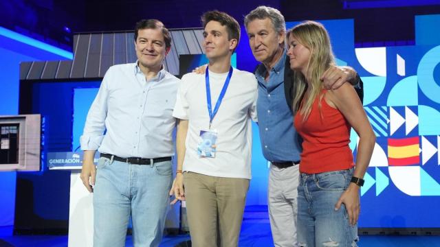 Feijóo, durante el XVI Congreso Nacional de NNGG del PP celebrado en Valladolid.