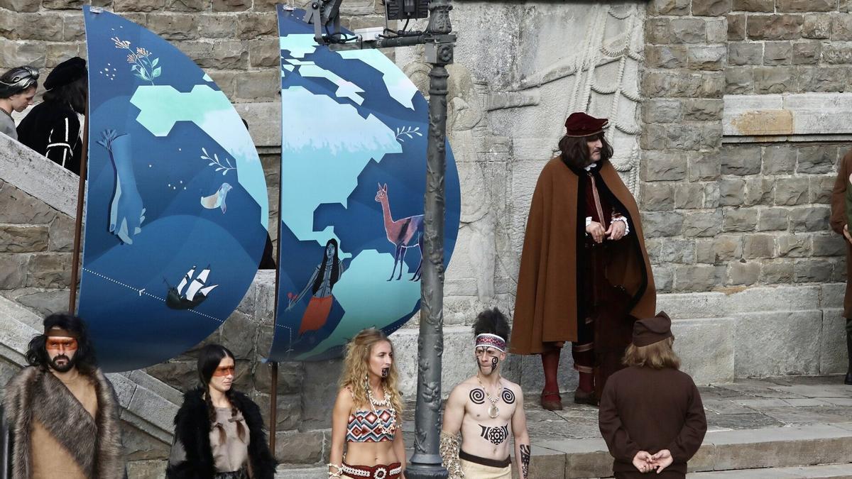 Desembarco de Elkano en Getaria en su 500 aniversario.