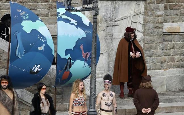 Desembarco de Elkano en Getaria en su 500 aniversario.