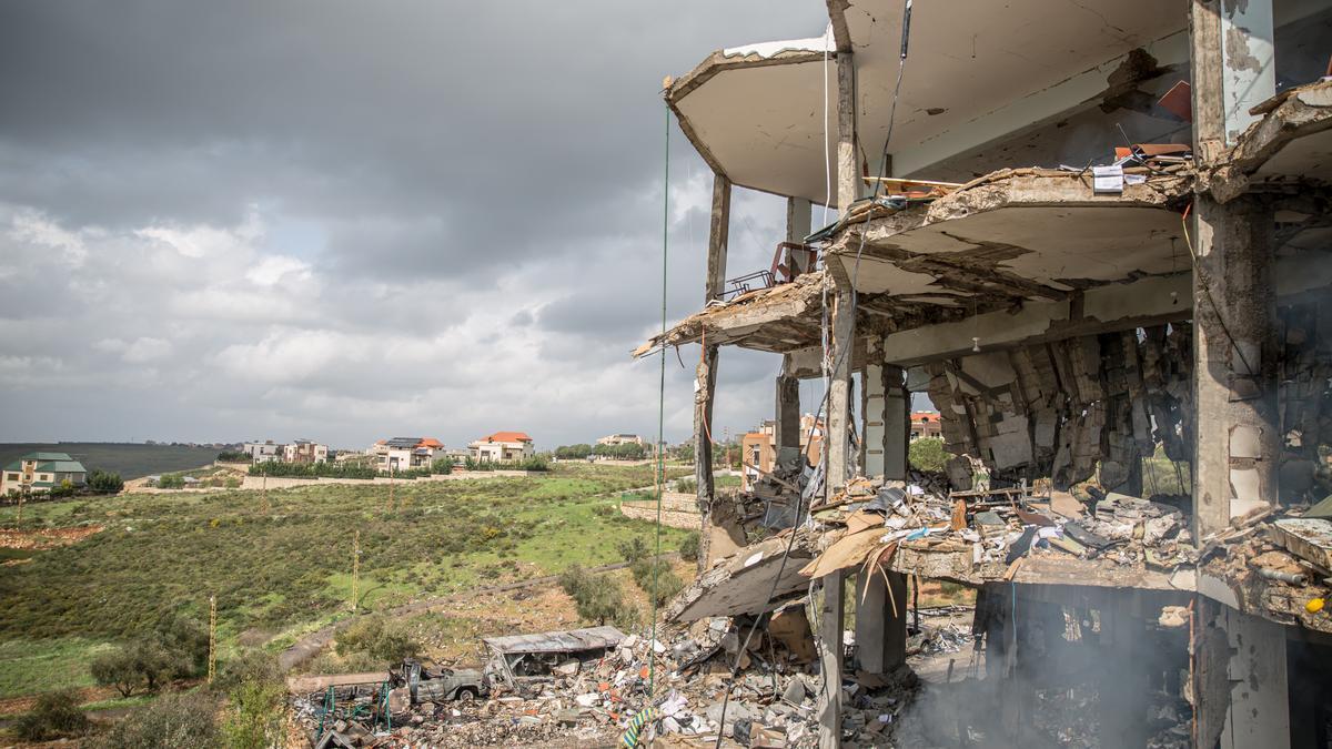 Ataque israelí en el sur de Líbano.
