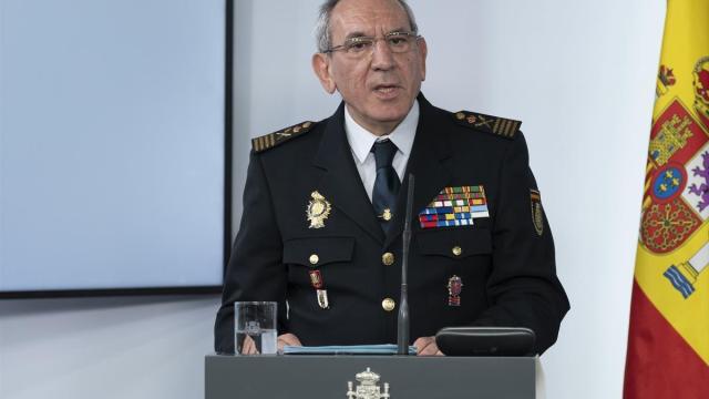 El DAO de la Policía Nacional, José Ángel González, en una rueda de prensa del Comité Técnico de Gestión del Covid-19.