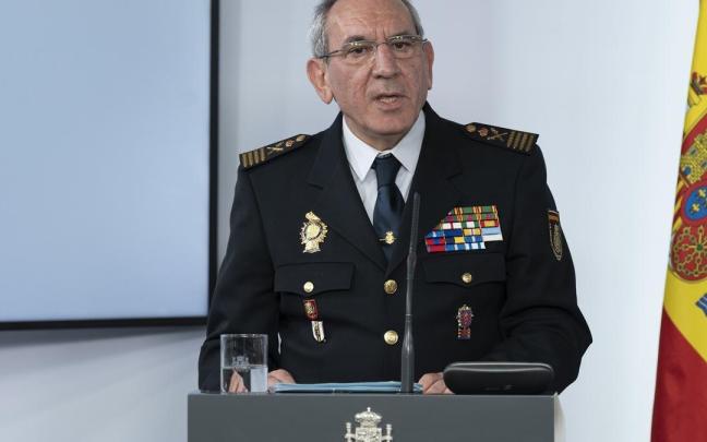 El DAO de la Policía Nacional, José Ángel González, en una rueda de prensa del Comité Técnico de Gestión del Covid-19.