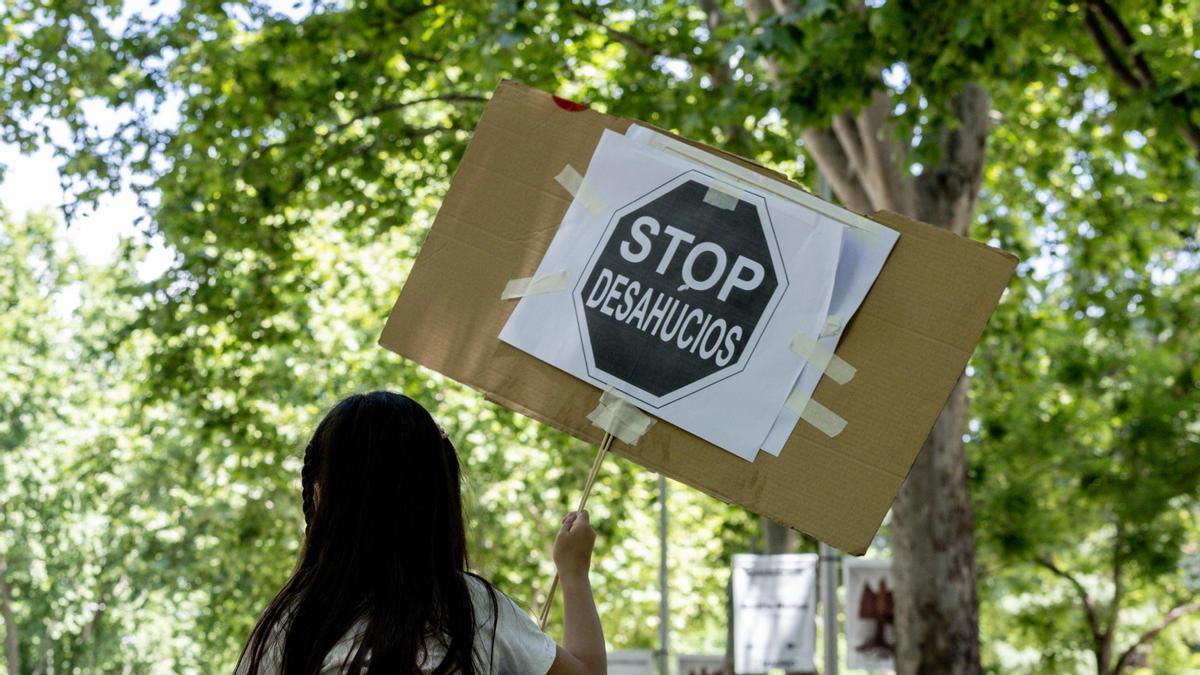 Imagen de archivo de una marcha en defensa de la vivienda.