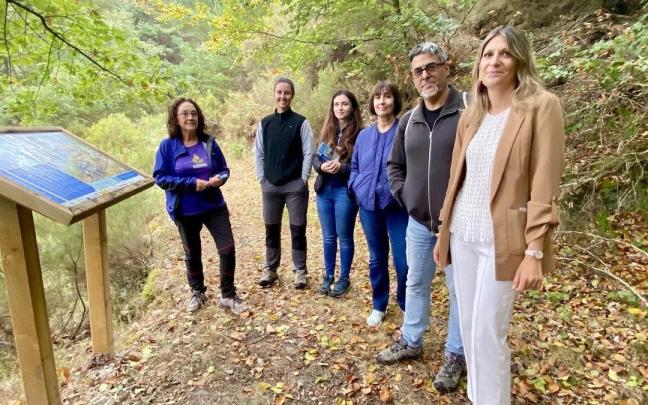 Visita institucional al nuevo itinerario didáctico de Aizkorri-Aratz