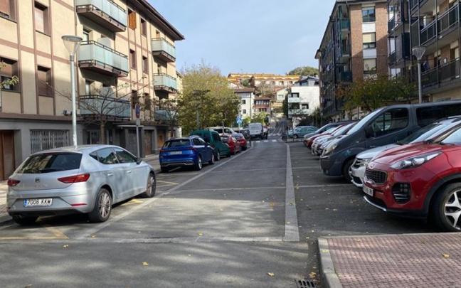 La calle Tomás Alba de Astigarraga.