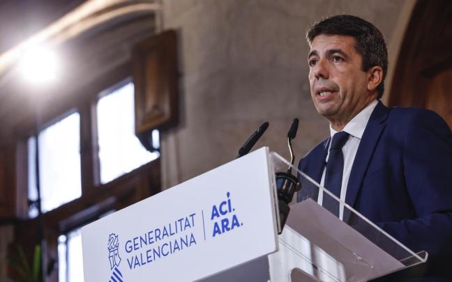 El presidente en funciones de la Generalitat valenciana, Carlos Mazón
