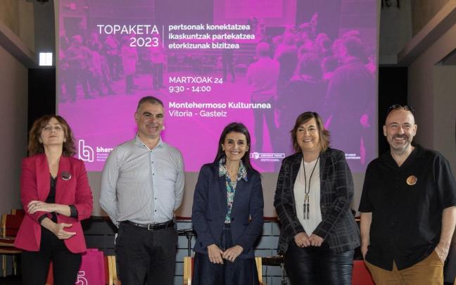 La consejera de Igualdad, Justicia y Políticas Sociales del Gobierno vasco, Nerea Melgosa, durante el acto de aniversario de Bherria.