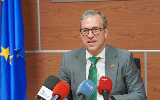 El consejero de Vox Mariano Veganzones durante una comparecencia. El consejero de Vox Mariano Veganzones durante una comparecencia.