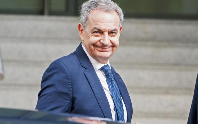 El expresidente José Luis Rodríguez Zapatero a su llegada al juzgado