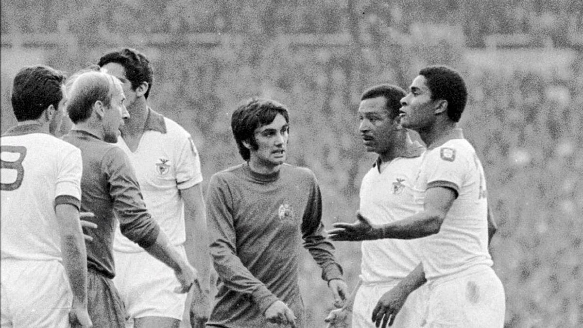 George Best durante un partido de la Recopa de Europa en 1968.