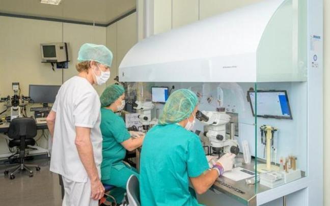 Trabajadores de la Unidad de Reproducción Asistida de Cruces.