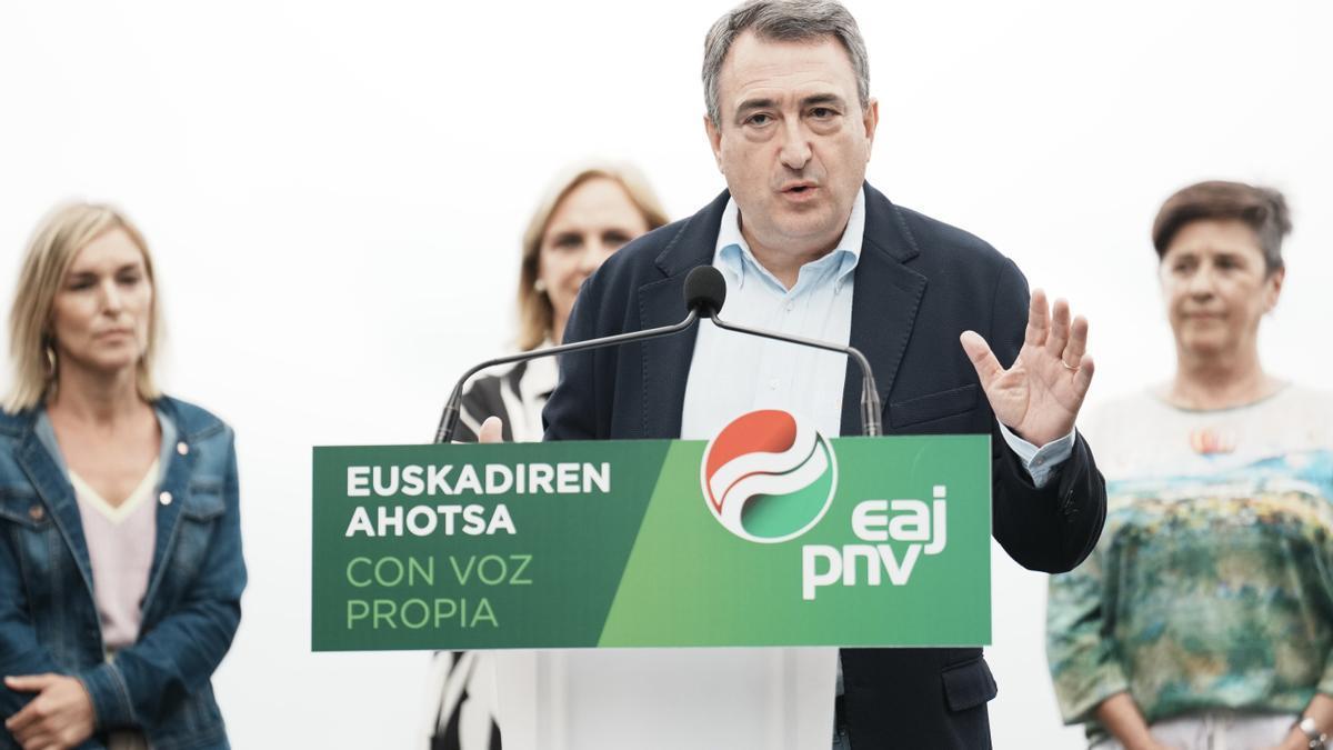 El portavoz del PNV en el Congreso y cabeza de lista por Bizkaia, Aitor Esteban