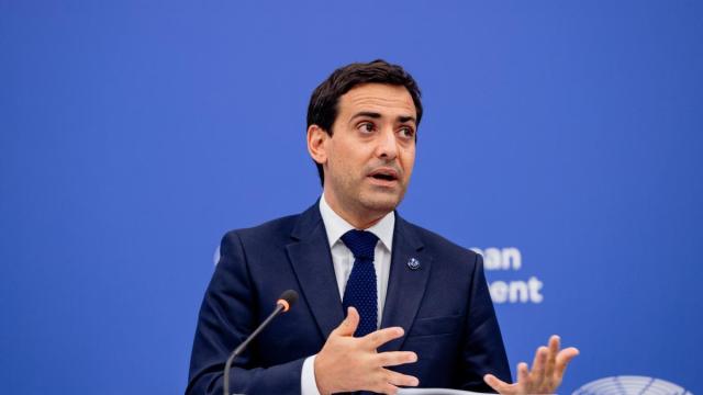 El comisario europeo de Industria, Stéphane Séjourné en acto en Bruselas