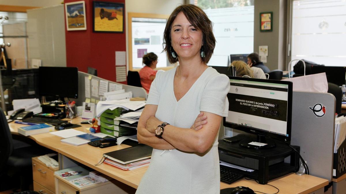Vanesa Vadillo posando para una entrevista.