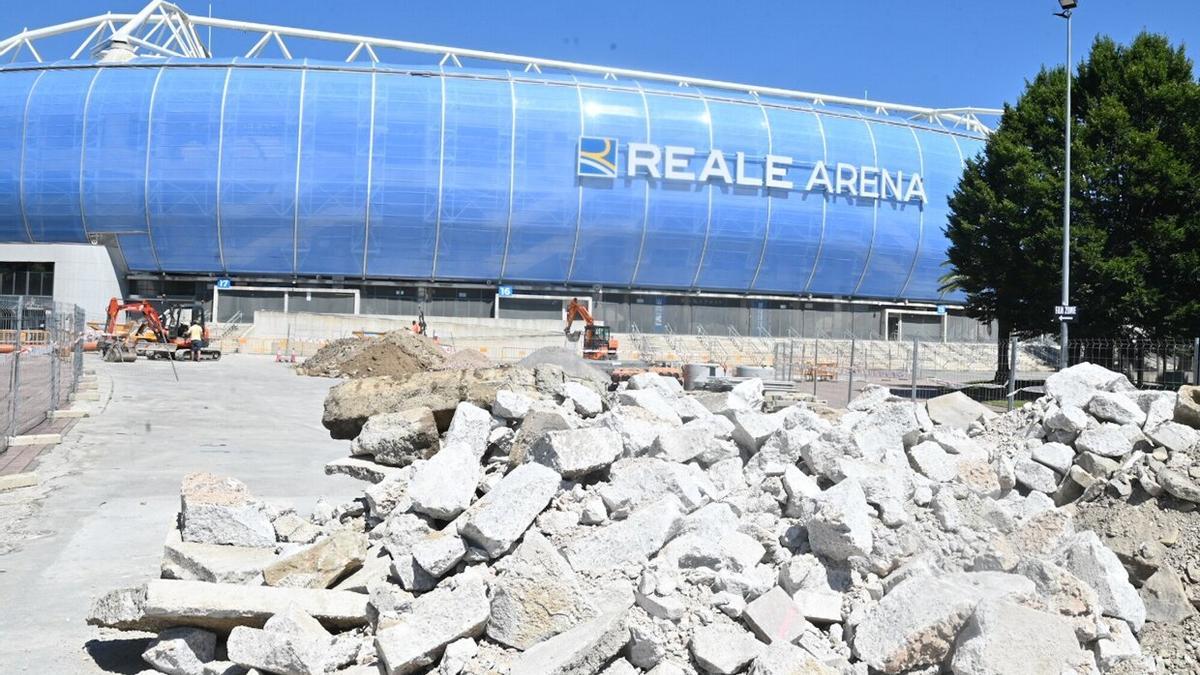 Entorno de Anoeta, donde ya han comenzado las obras de reurbanización.