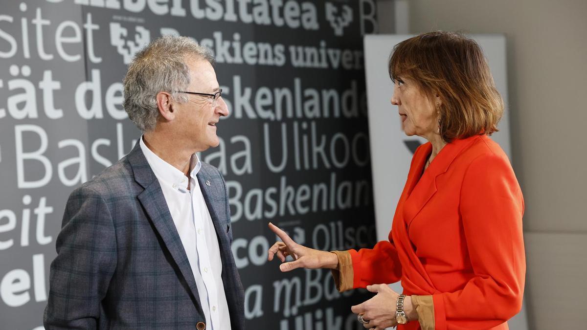 Bengoetxea y Ferreira en el debate entre los candidatos a rector de la UPV/EHU.