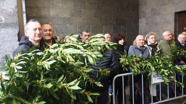 Los ramos serán protagonistas en las calles de Azkoitia la mañana del 29 de marzo.