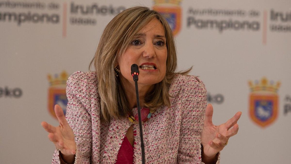 Cristina Ibarrola, en una rueda de prensa. Foto: Patxi Cascante