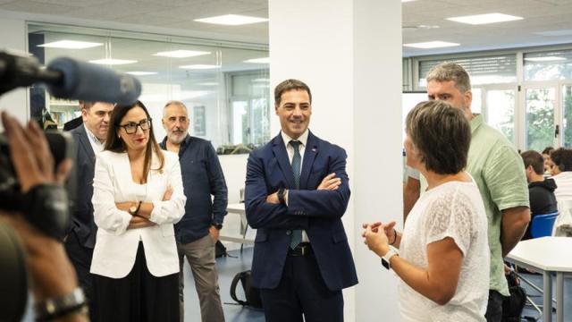 Pradales y Pedrosa, en el acto de esta mañana.