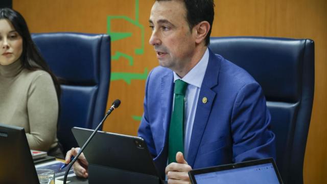 Mikel Torres, durante su comparecencia.