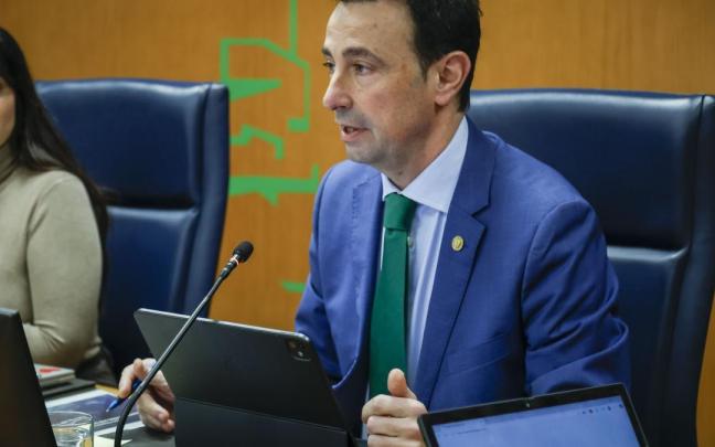 Mikel Torres, durante su comparecencia.