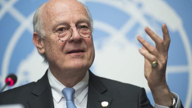 Staffan de Mistura, en una conferencia / MARTIAL TREZZINI Staffan de Mistura, en una conferencia