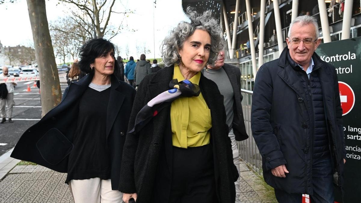 La vicelehendakari primera y consejera de Cultura y Política Lingüística, Ibone Bengoetxea, a las puertas del acto de Euskalgintzaren Kontseilua