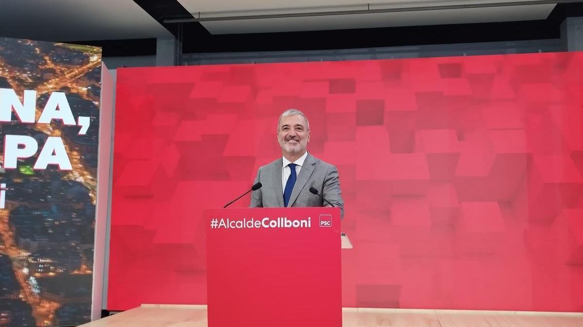 Jaume Collboni durante la presentación de su candidatura.