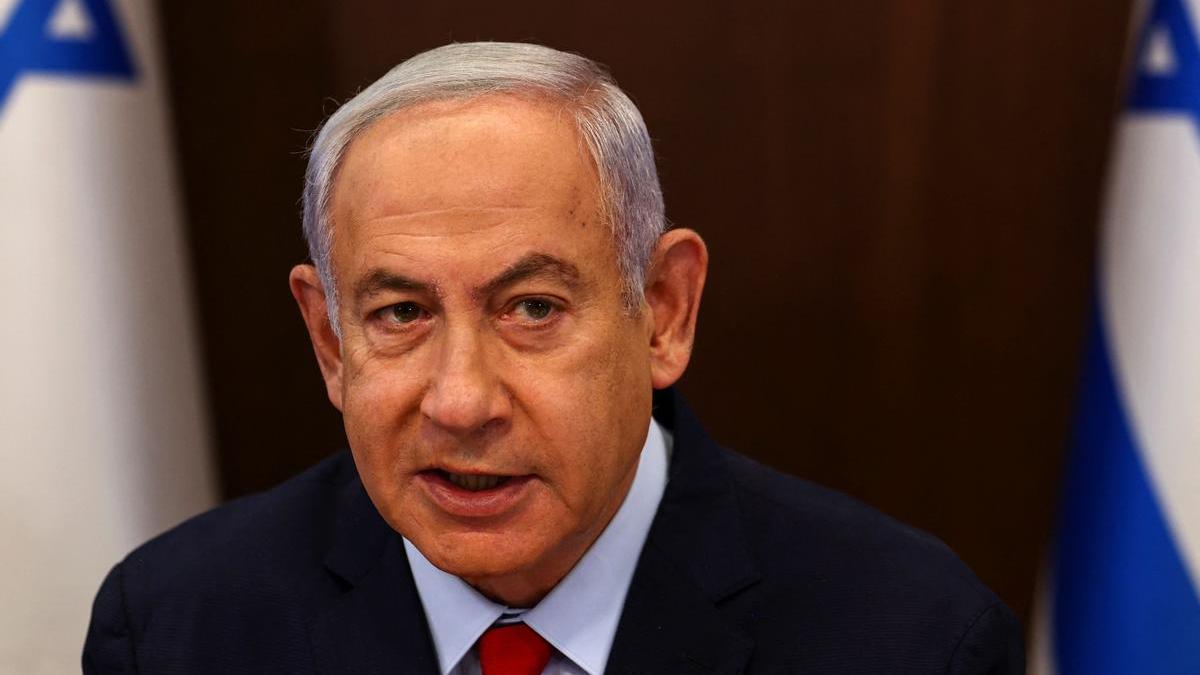 Benjamin Netanyahu durante una reunión de su gabinete.