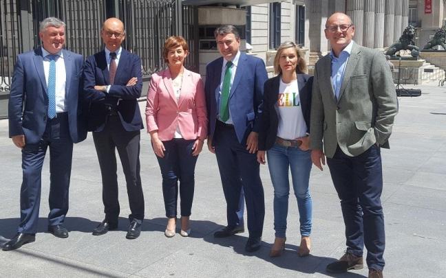 Los diputados del Grupo Vasco en el Congreso.