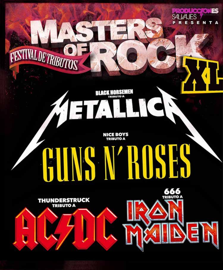 Cartel de ‘Masters of Rock XL - Festival de Tributos’ en la Jimmy.