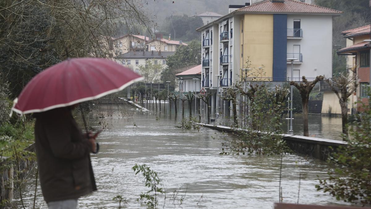 Inundaciones en la localidad Gipuzkoana de Mendaro