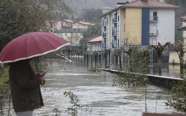 Inundaciones en la localidad Gipuzkoana de Mendaro