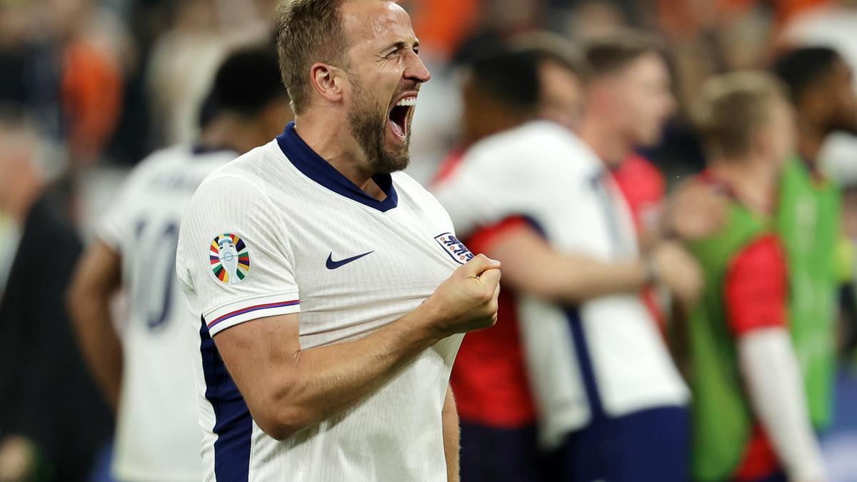 Harry Kane celebra el pase de Inglaterra a la final