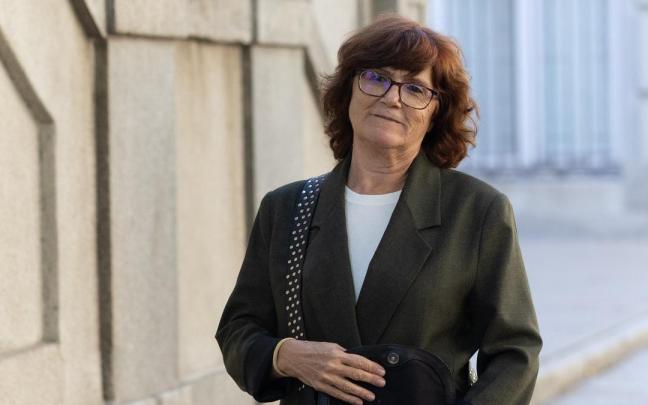 La jefa de prensa de la Fiscalía General del Estado a su llegada este martes al Supremo.
