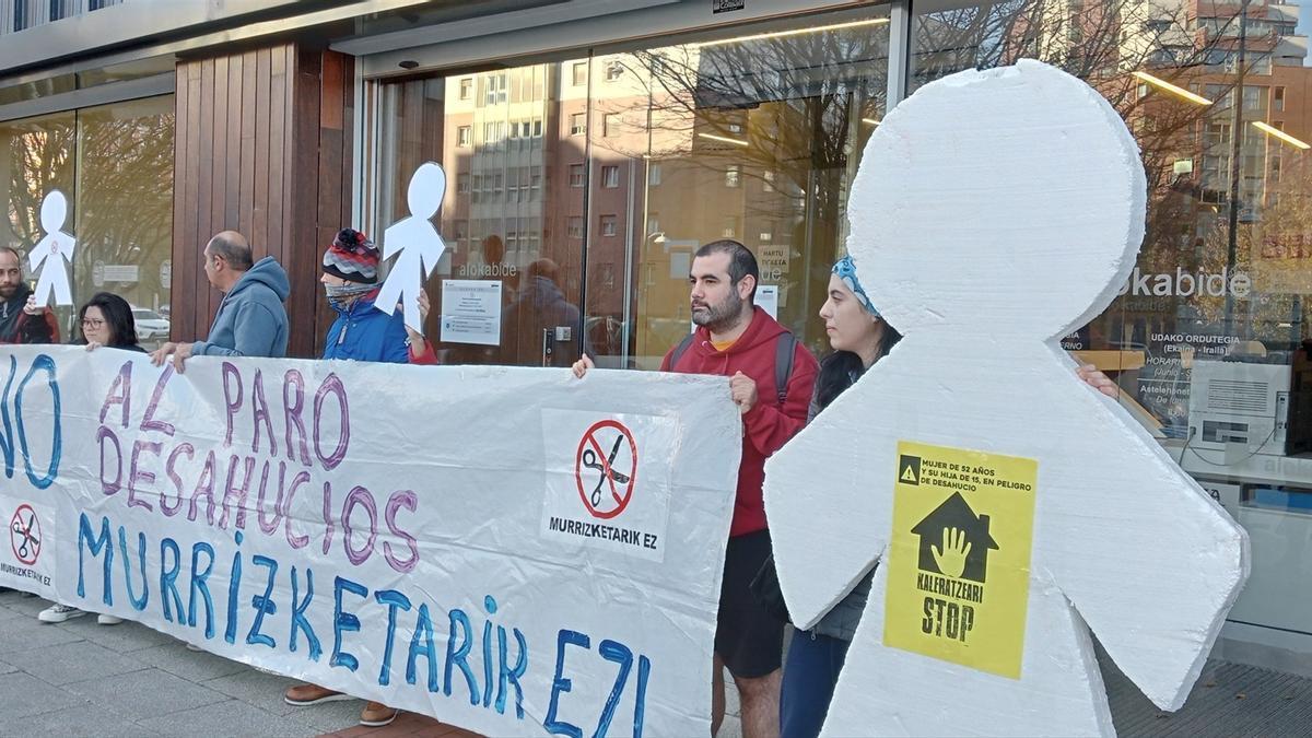 Protesta contra un desahucio.