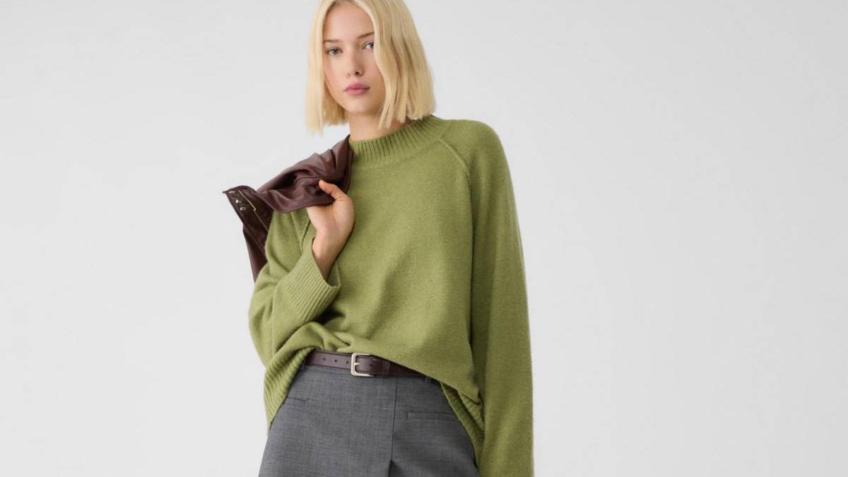 Jersey de punto oversize verde