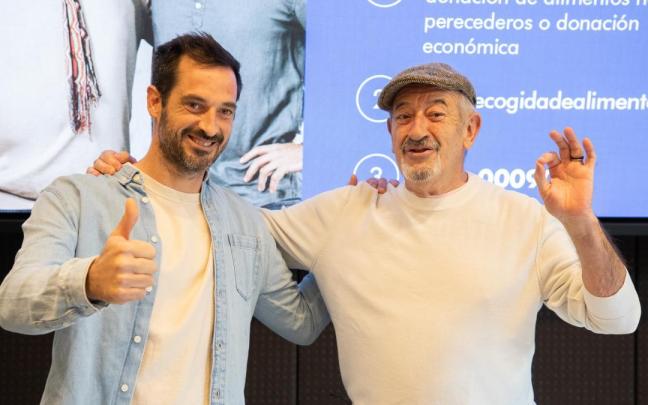 El cocinero Karlos Arguiñano junto a su hijo Joseba Arguiñano