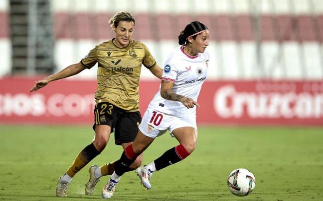 Lavogez, en su primer partido oficial con la Real, anotó el 3-2 para la Real. / N.G.