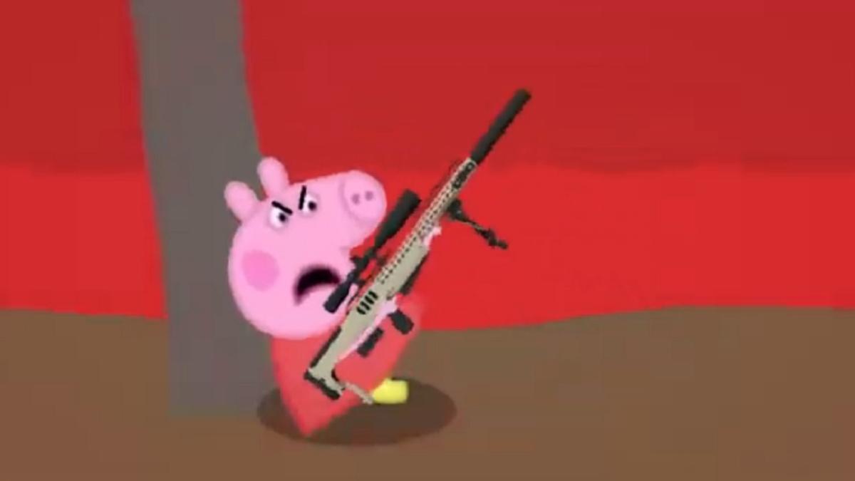 Una Peppa Pig enfadada y manipulada, dispuesta a matar a quien sea.